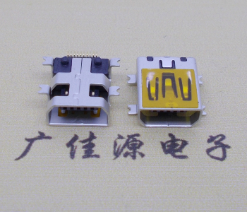 大连迷你USB插座,MiNiUSB母座,10P/全贴片带固定柱母头