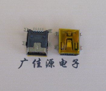 大连MINI USB 5P 接口 母座 全贴带麦拉 高9.6带0.9柱子