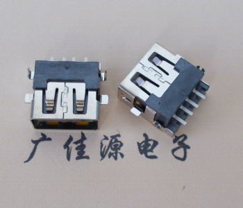 大连 USB母座 贴片沉板3.5/4.9 直口/卷口铜壳/铁壳