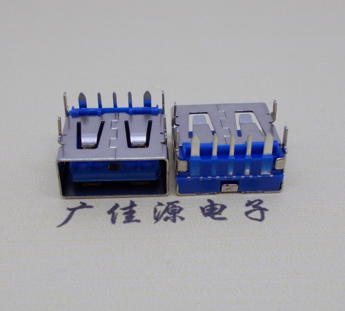 大连 USB5安大电流母座 OPPO蓝色胶芯,快速充电接口