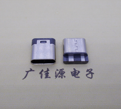 大连电源椭圆形USB接口.type c2p焊线母座.充电尾部2点焊接详解