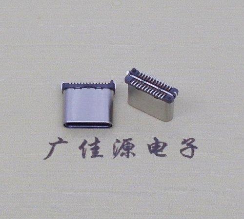 大连USB TYPE-C接口短体24P公头立式贴板高度H=8.0mm 高速数据传输快充电款