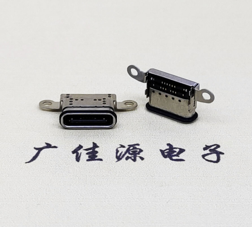 大连USB 3.1C口.TYPE-C16P防水双排贴插座带螺丝孔